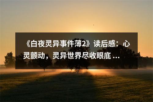 《白夜靈異事件薄2》讀后感：心靈顫動(dòng)，靈異世界盡收眼底 (850字)