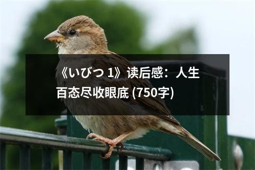 《いびつ 1》讀后感：人生百態(tài)盡收眼底 (750字)