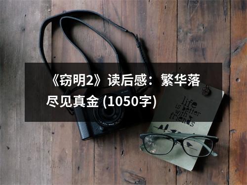 《竊明2》讀后感：繁華落盡見(jiàn)真金 (1050字)