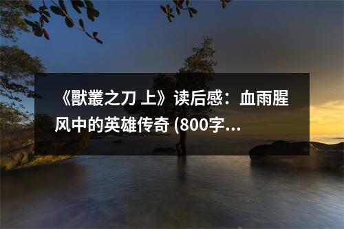 《獸叢之刀 上》讀后感：血雨腥風中的英雄傳奇 (800字)