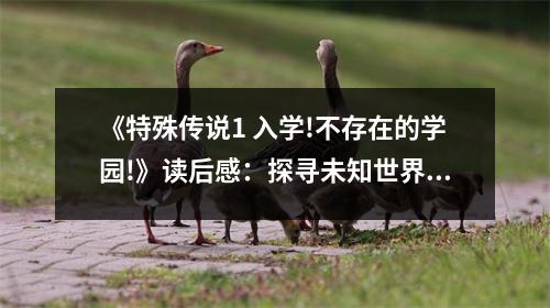 《特殊傳說1 入學(xué)!不存在的學(xué)園!》讀后感：探尋未知世界的奇幻旅程 (750字)