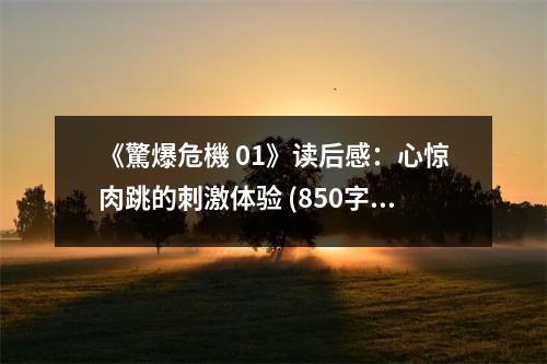 《驚爆危機(jī) 01》讀后感：心驚肉跳的刺激體驗(yàn) (850字)