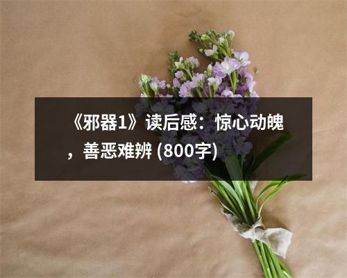 《邪器1》讀后感：驚心動魄，善惡難辨 (800字)