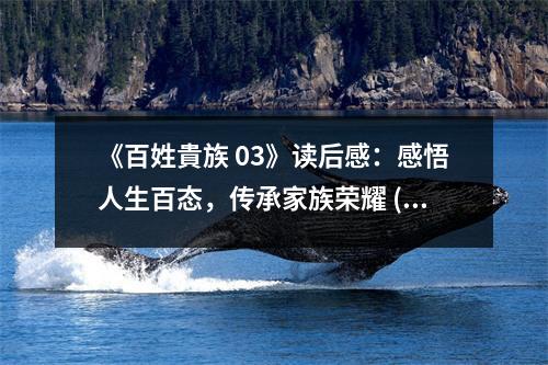 《百姓貴族 03》讀后感：感悟人生百態(tài)，傳承家族榮耀 (850字)