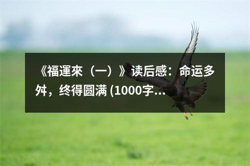 《福運(yùn)來(lái)（一）》讀后感：命運(yùn)多舛，終得圓滿 (1000字)