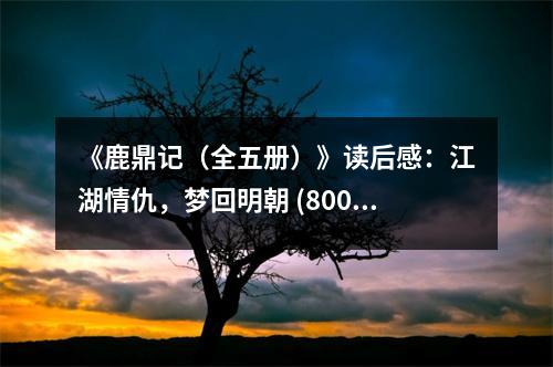 《鹿鼎記（全五冊(cè)）》讀后感：江湖情仇，夢(mèng)回明朝 (800字)