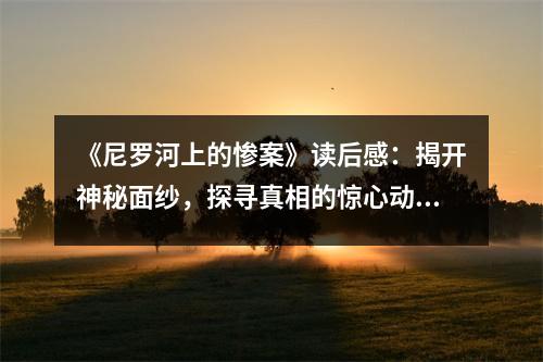 《尼羅河上的慘案》讀后感：揭開神秘面紗，探尋真相的驚心動魄 (800字)
