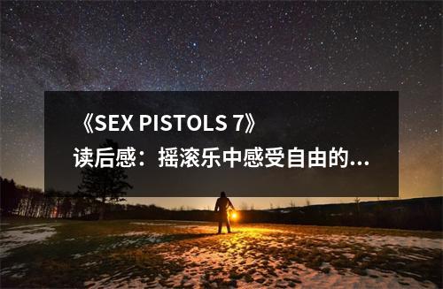 《SEX PISTOLS 7》讀后感：搖滾樂中感受自由的靈魂 (600字)