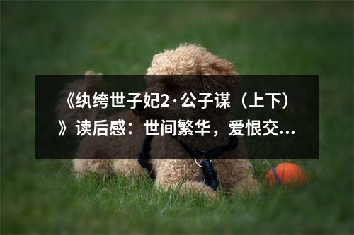 《紈绔世子妃2·公子謀（上下）》讀后感：世間繁華，愛恨交織 (850字)
