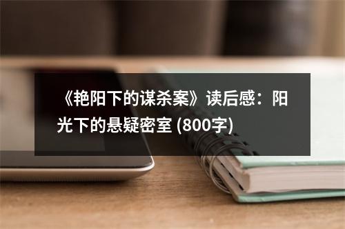 《艷陽下的謀殺案》讀后感：陽光下的懸疑密室 (800字)