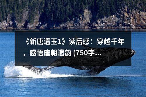 《新唐遺玉1》讀后感：穿越千年，感悟唐朝遺韻 (750字)
