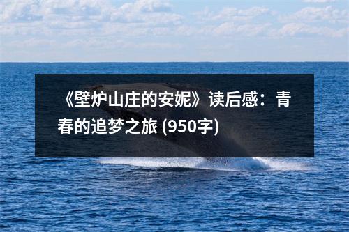《壁爐山莊的安妮》讀后感：青春的追夢之旅 (950字)