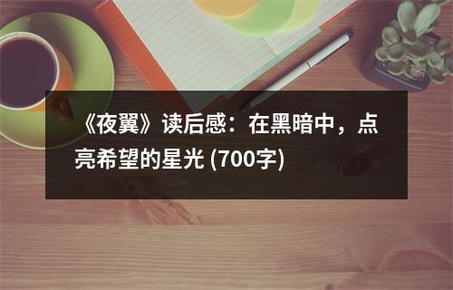 《夜翼》讀后感：在黑暗中，點亮希望的星光 (700字)