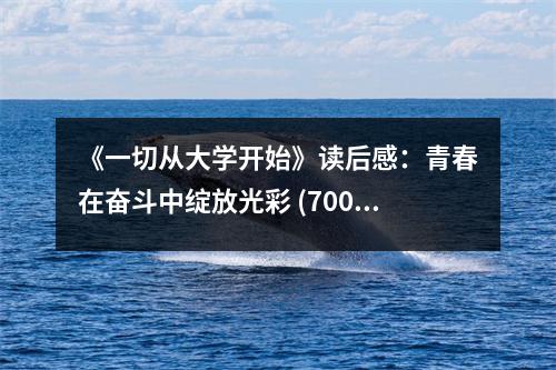 《一切從大學(xué)開始》讀后感：青春在奮斗中綻放光彩 (700字)