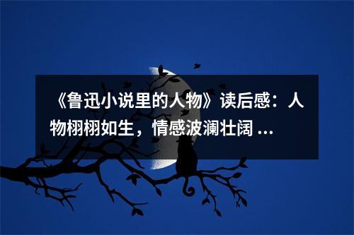 《魯迅小說(shuō)里的人物》讀后感：人物栩栩如生，情感波瀾壯闊 (1000字)