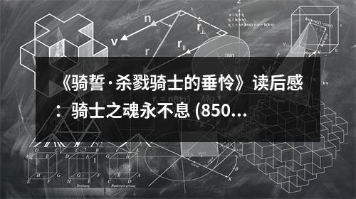 《騎誓·殺戮騎士的垂憐》讀后感：騎士之魂永不息 (850字)