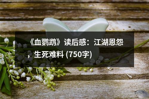 《血鸚鵡》讀后感：江湖恩怨，生死難料 (750字)