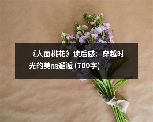 《人面桃花》讀后感：穿越時(shí)光的美麗邂逅 (700字)