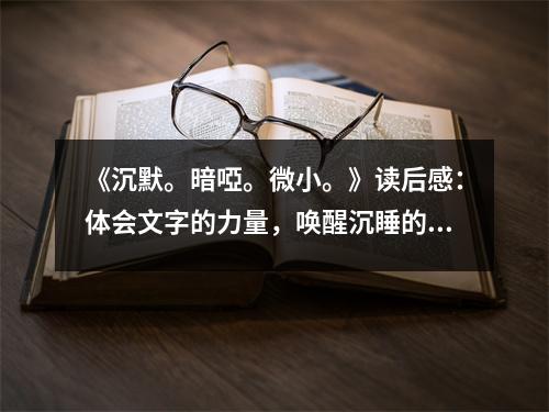 《沉默。暗啞。微小?！纷x后感：體會文字的力量，喚醒沉睡的靈魂 (750字)