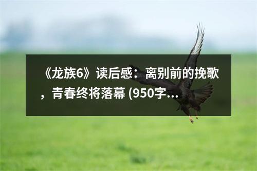 《龍族6》讀后感：離別前的挽歌，青春終將落幕 (950字)