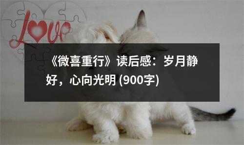 《微喜重行》讀后感：歲月靜好，心向光明 (900字)