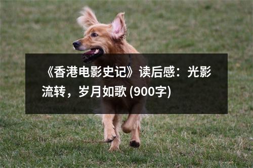 《香港電影史記》讀后感：光影流轉(zhuǎn)，歲月如歌 (900字)