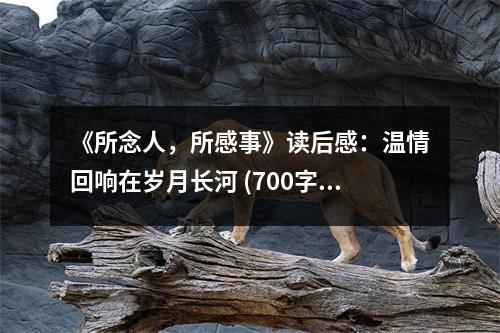 《所念人，所感事》讀后感：溫情回響在歲月長河 (700字)
