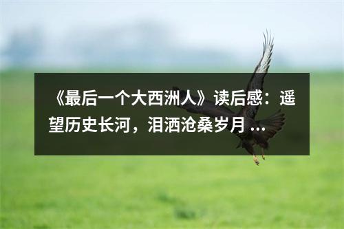 《最后一個大西洲人》讀后感：遙望歷史長河，淚灑滄桑歲月 (700字)