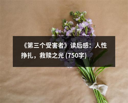 《第三個(gè)受害者》讀后感：人性掙扎，救贖之光 (750字)