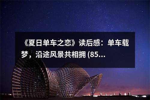 《夏日單車之戀》讀后感：單車載夢，沿途風景共相擁 (850字)