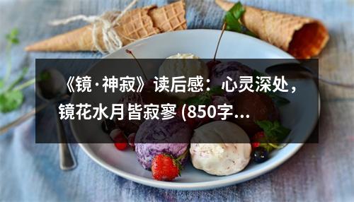 《鏡·神寂》讀后感：心靈深處，鏡花水月皆寂寥 (850字)