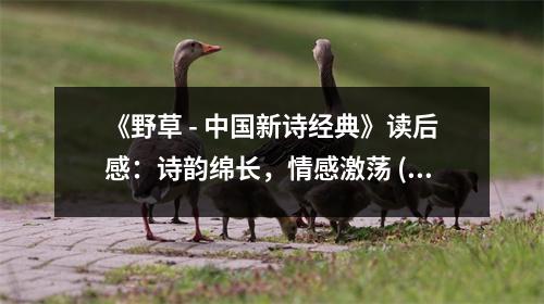 《野草 - 中國新詩經(jīng)典》讀后感：詩韻綿長，情感激蕩 (900字)