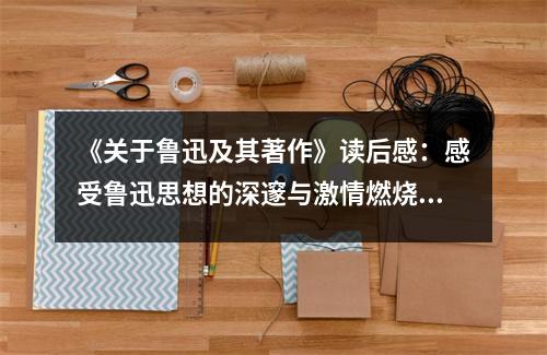 《關(guān)于魯迅及其著作》讀后感：感受魯迅思想的深邃與激情燃燒 (950字)