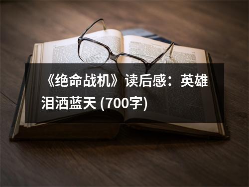 《絕命戰(zhàn)機(jī)》讀后感：英雄淚灑藍(lán)天 (700字)