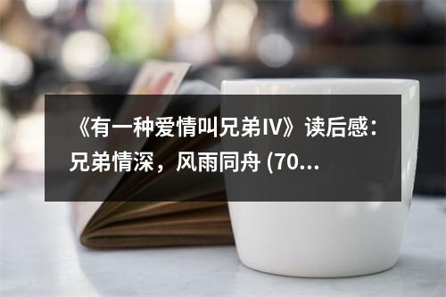 《有一種愛情叫兄弟Ⅳ》讀后感：兄弟情深，風(fēng)雨同舟 (700字)