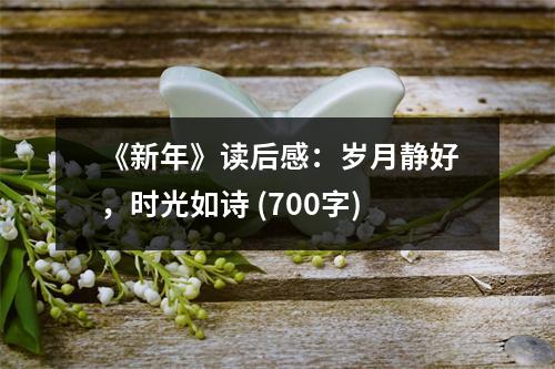 《新年》讀后感：歲月靜好，時(shí)光如詩 (700字)