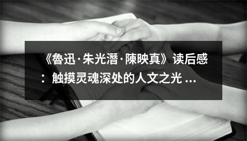 《魯迅·朱光潛·陳映真》讀后感：觸摸靈魂深處的人文之光 (750字)