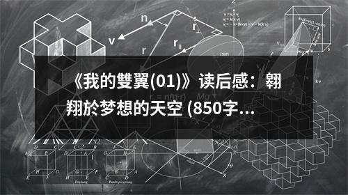 《我的雙翼(01)》讀后感：翱翔於夢想的天空 (850字)