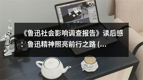 《魯迅社會影響調(diào)查報告》讀后感：魯迅精神照亮前行之路 (800字)