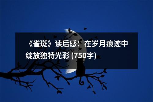 《雀斑》讀后感：在歲月痕跡中綻放獨特光彩 (750字)