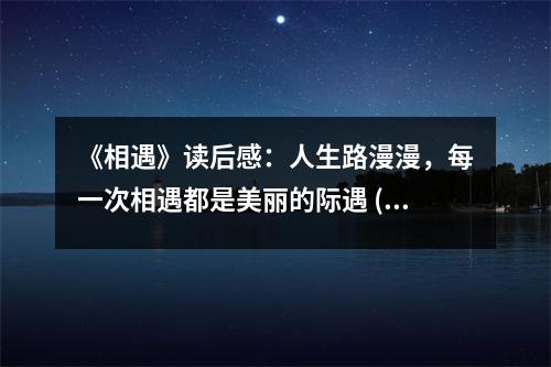 《相遇》讀后感：人生路漫漫，每一次相遇都是美麗的際遇 (750字)