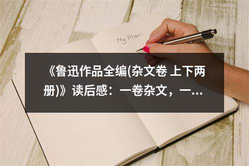 《魯迅作品全編(雜文卷 上下兩冊(cè))》讀后感：一卷雜文，一腔熱血 (850字)