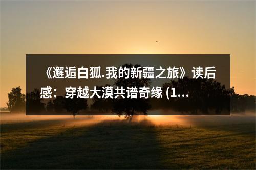 《邂逅白狐.我的新疆之旅》讀后感：穿越大漠共譜奇緣 (1000字)