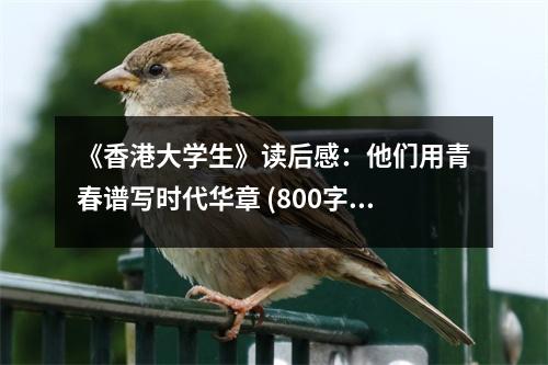 《香港大學(xué)生》讀后感：他們用青春譜寫時(shí)代華章 (800字)