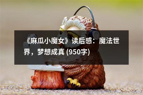 《麻瓜小魔女》讀后感：魔法世界，夢想成真 (950字)
