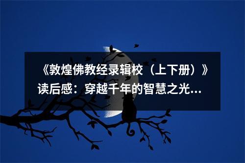 《敦煌佛教經(jīng)錄輯校（上下冊(cè)）》讀后感：穿越千年的智慧之光 (700字)