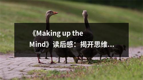 《Making up the Mind》讀后感：揭開思維的神秘面紗 (800字)