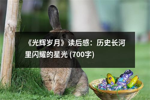 《光輝歲月》讀后感：歷史長(zhǎng)河里閃耀的星光 (700字)