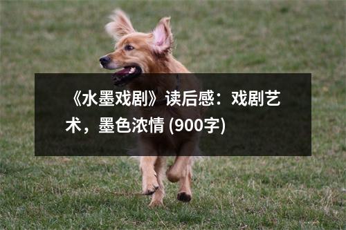 《水墨戲劇》讀后感：戲劇藝術(shù)，墨色濃情 (900字)