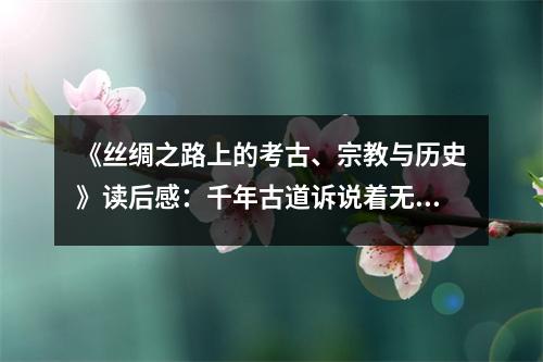 《絲綢之路上的考古、宗教與歷史》讀后感：千年古道訴說著無盡傳奇 (800字)